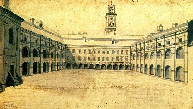 Vilniaus universiteto didysis kiemas. Pranci\u0161kus Smuglevi\u010dius (1785)